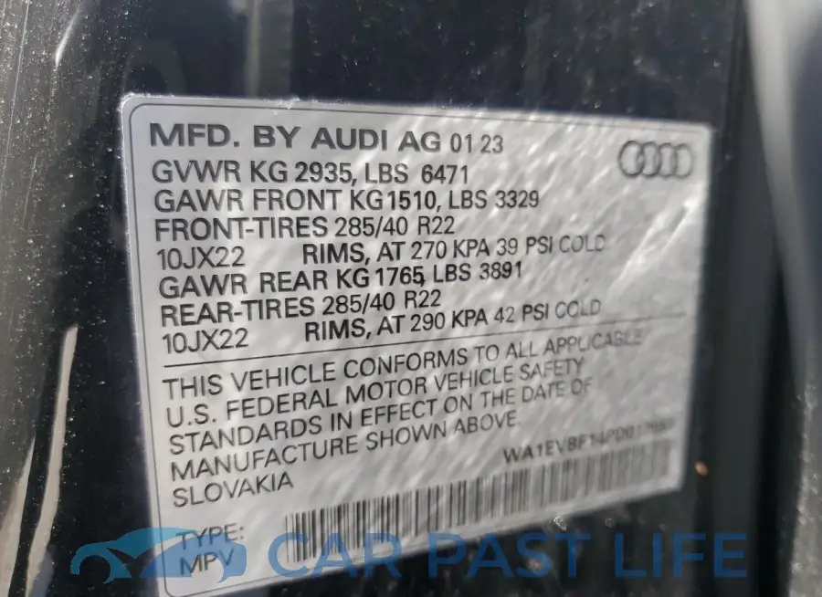 WA1EVBF14PD017951# 14