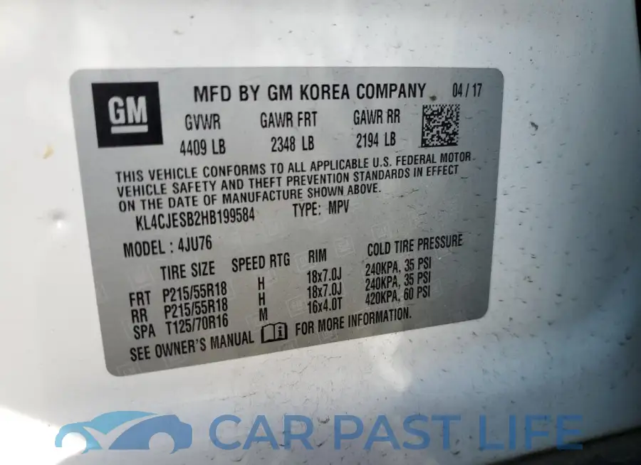 KL4CJESB2HB199584# 13