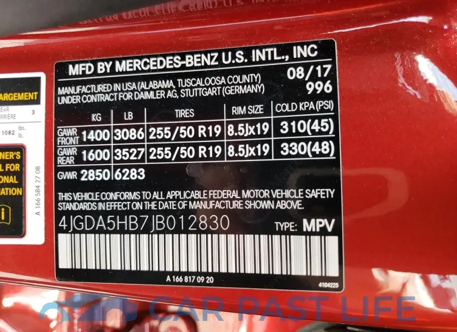 4JGDA5HB7JB012830# 14