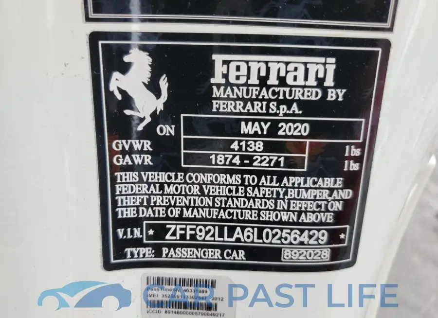 ZFF92LLA6L0256429# 13