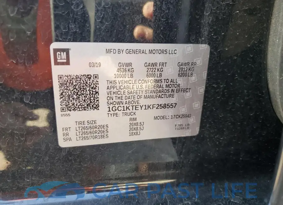 1GC1KTEY1KF258557# 12