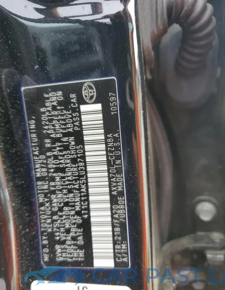 4T1C11AK5LU387105# 13