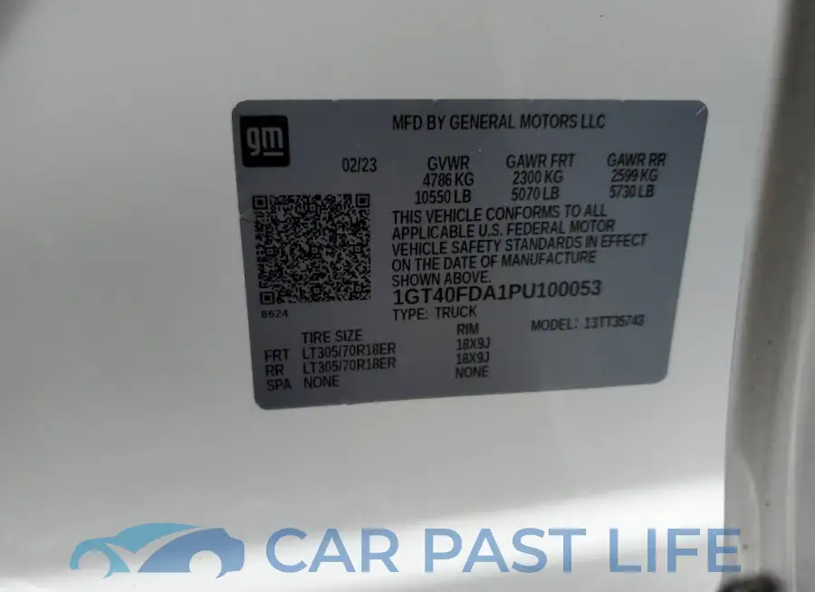 1GT40FDA1PU100053# 12