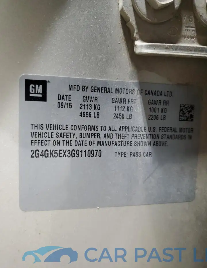 2G4GK5EX3G9110970# 12