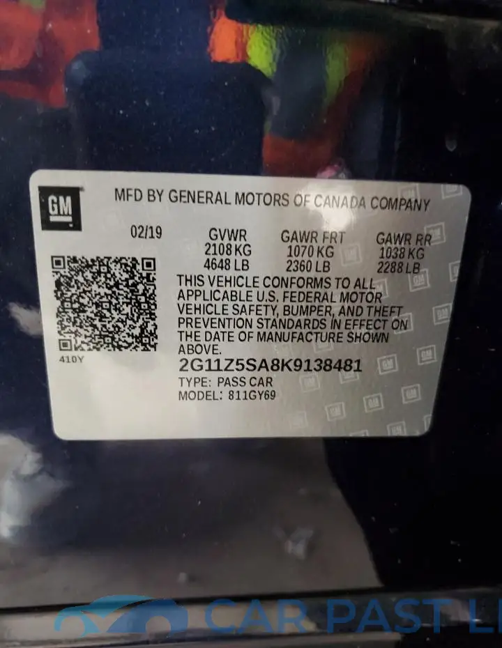2G11Z5SA8K9138481# 12