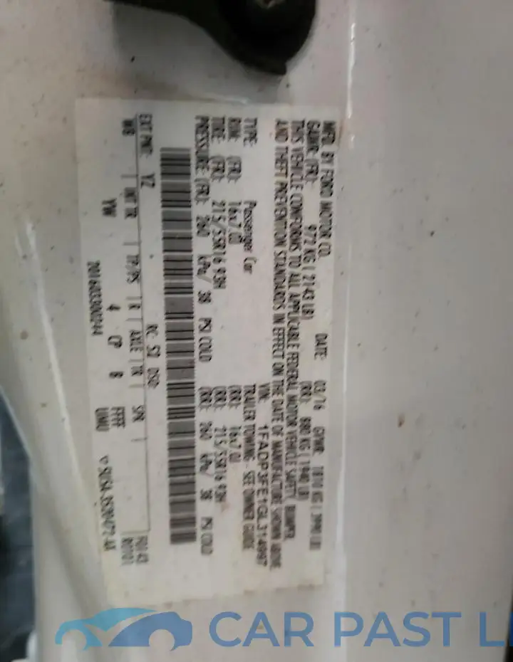 1FADP3FE1GL314997# 12