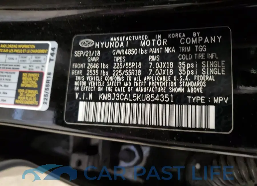 KM8J3CAL5KU854351# 12