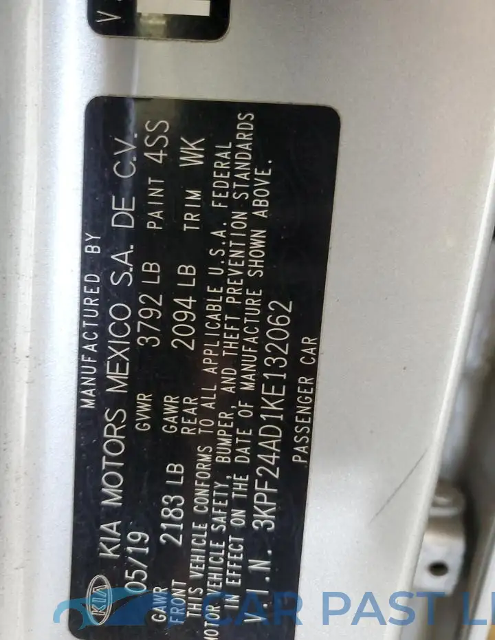 3KPF24AD1KE132062# 12