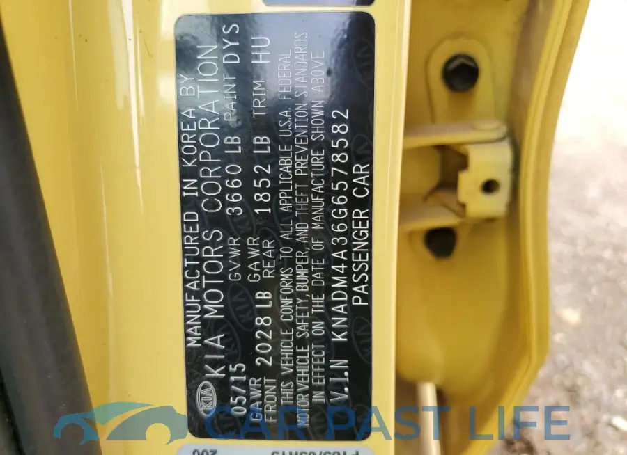 KNADM4A36G6578582# 12