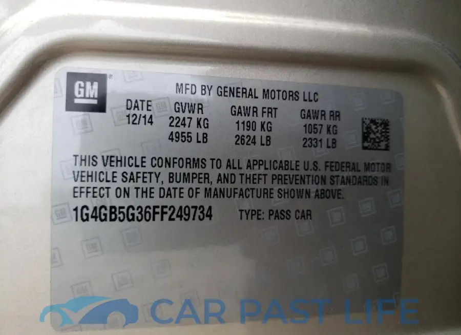 1G4GB5G36FF249734# 13
