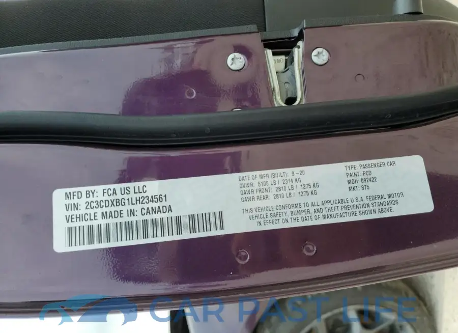 2C3CDXBG1LH234561# 12