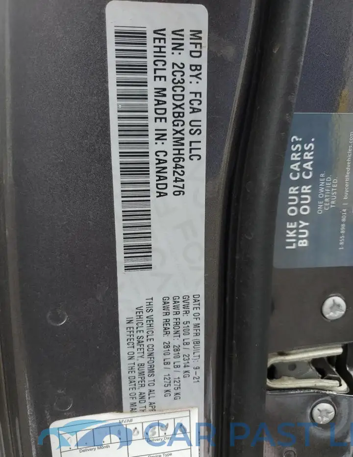 2C3CDXBGXMH642476# 13