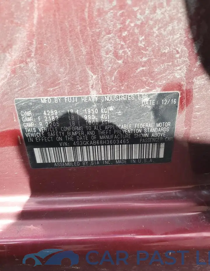 4S3GKAB68H3603465# 12