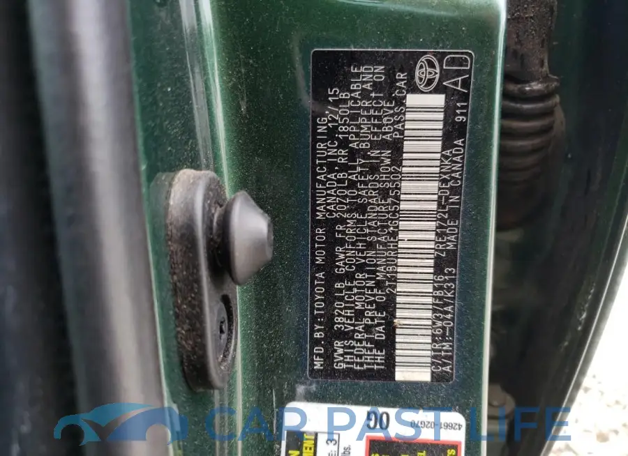 2T1BURHE1GC575502# 13