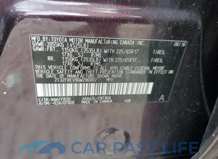 2T3ZFREV9GW290002# 13