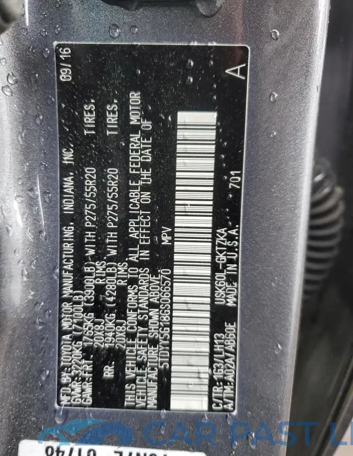 5TDYY5G18GS066570# 13