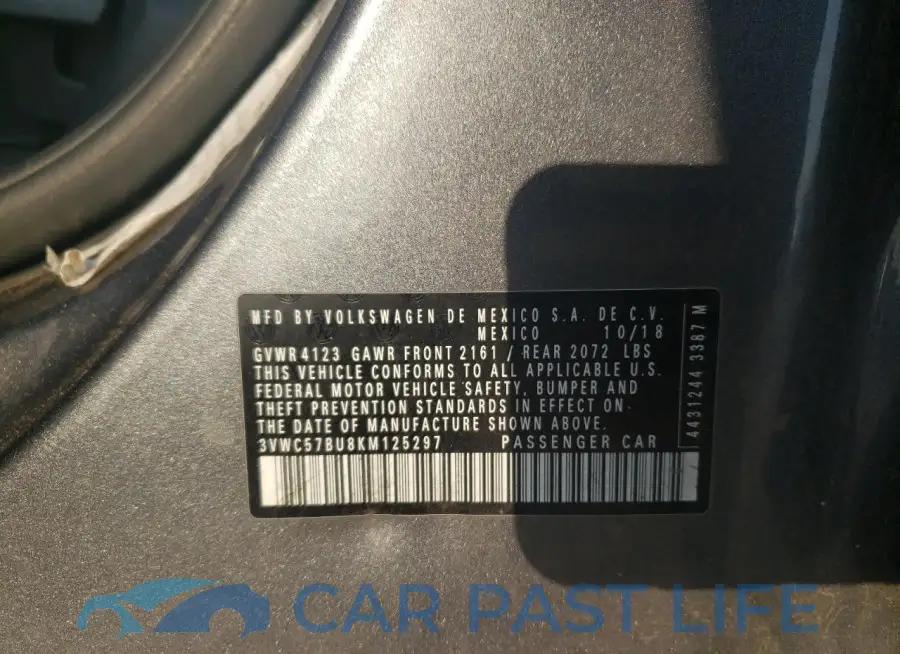 3VWC57BU8KM125297# 12