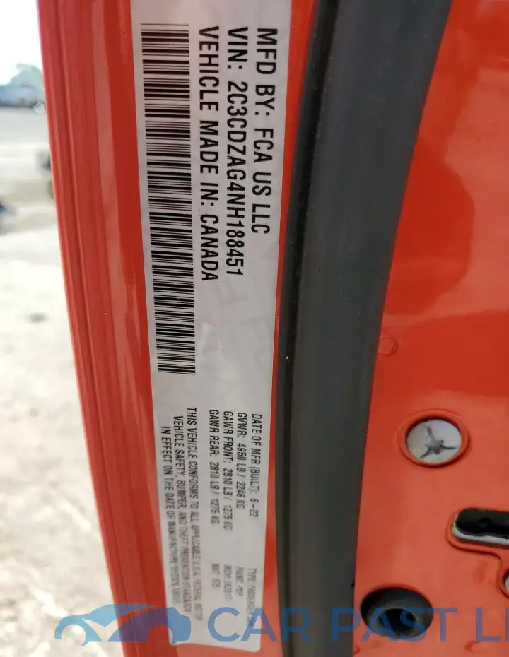 2C3CDZAG4NH188451# 13