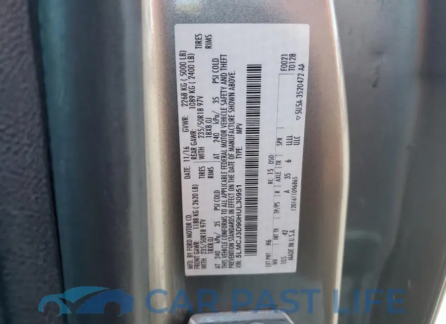 5LMCJ3D90HUL30951# 13