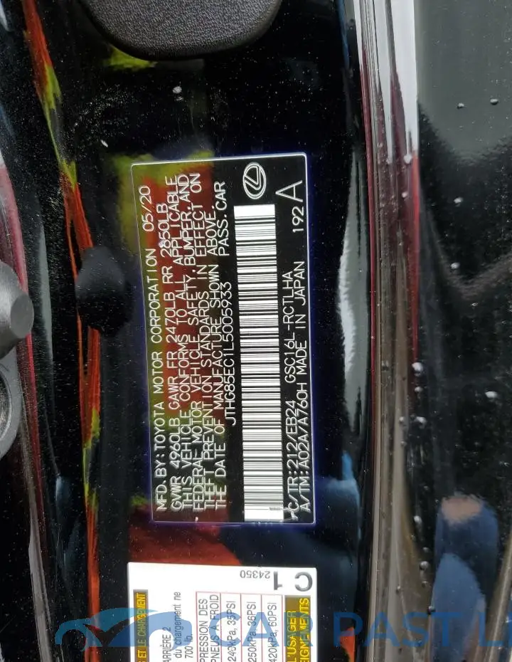 JTHG85EC1L5005933# 13