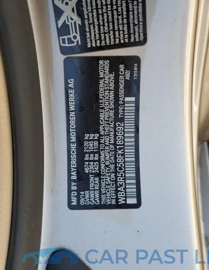 WBA3R5C58FK189692# 12