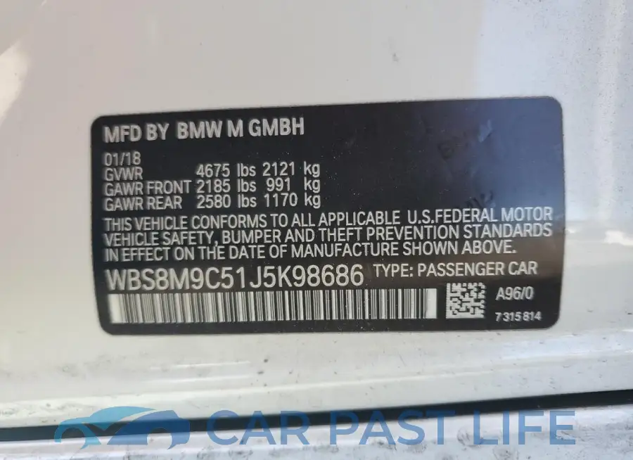 WBS8M9C51J5K98686# 13