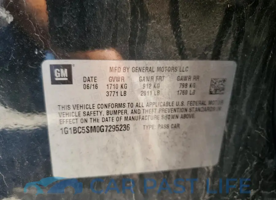 1G1BC5SM0G7295236# 12