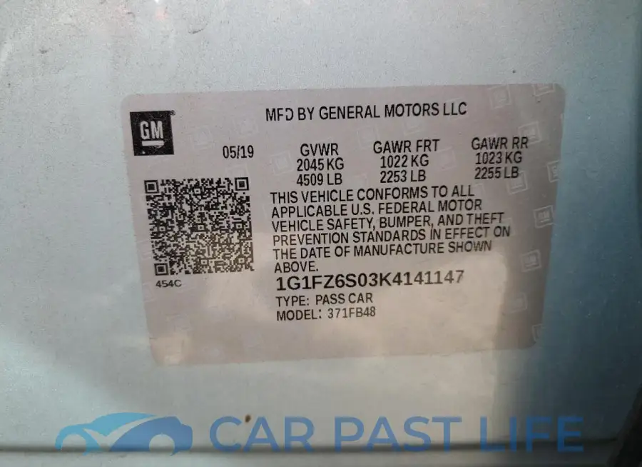 1G1FZ6S03K4141147# 12