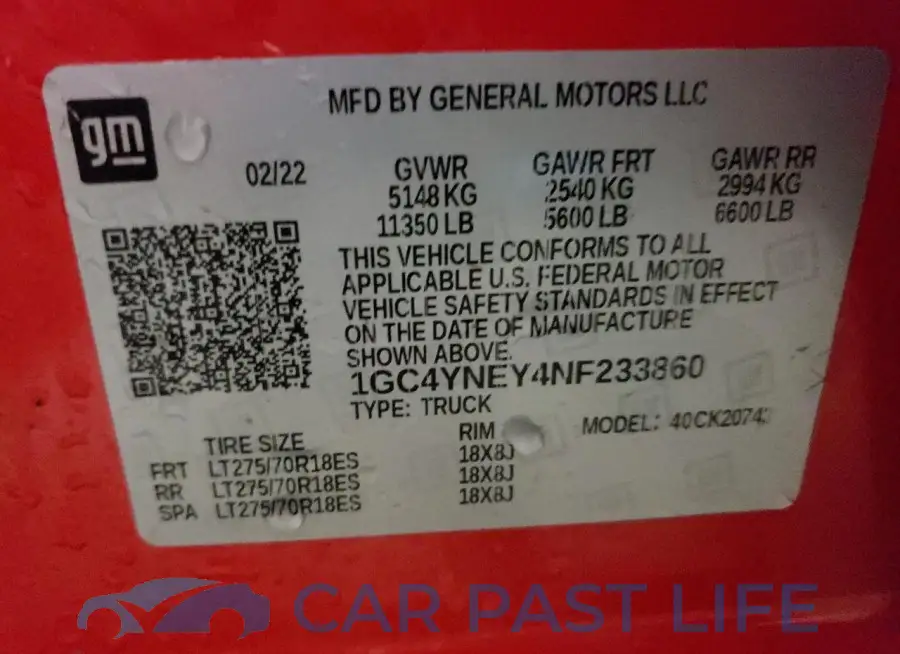1GC4YNEY4NF233860# 13