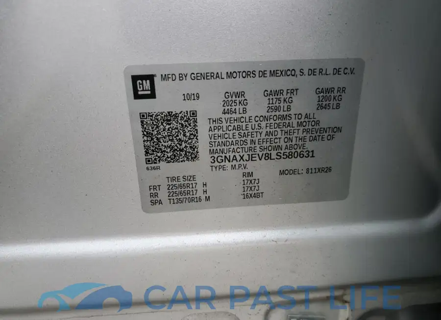 3GNAXJEV8LS580631# 14