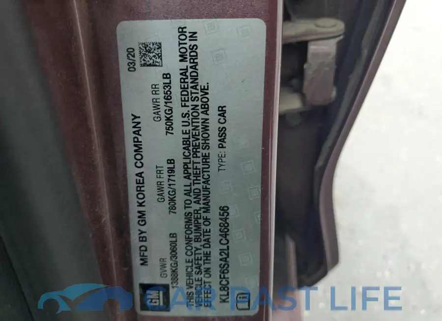 KL8CF6SA2LC468456# 12
