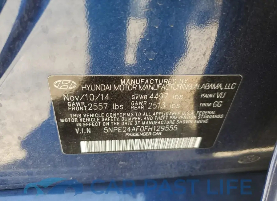 5NPE24AF0FH129555# 12