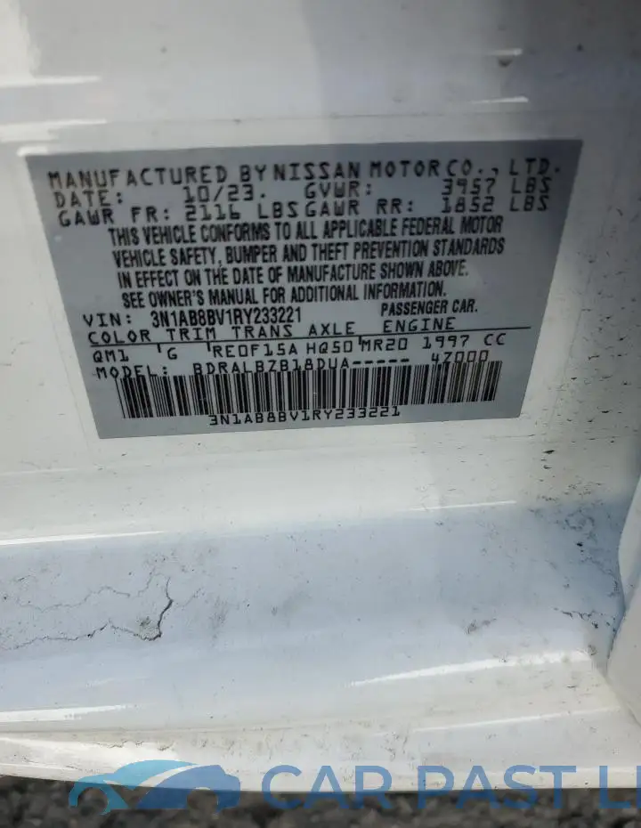 3N1AB8BV1RY233221# 12