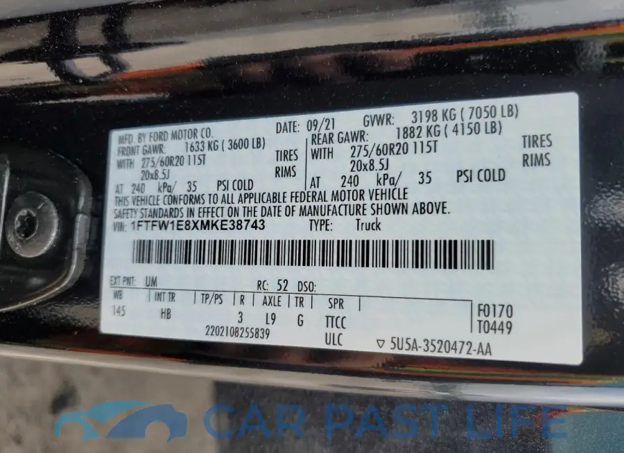 1FTFW1E8XMKE38743# 13