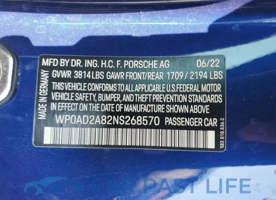 WP0AD2A82NS268570# 13