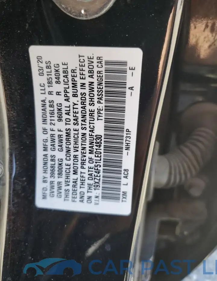 19XZE4F51LE014830# 12
