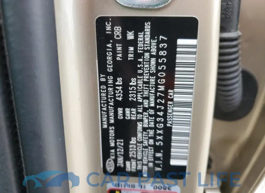 5XXG34J27MG055837# 13
