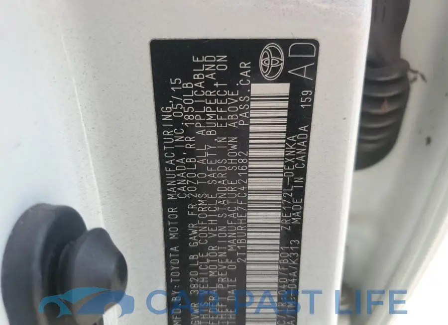 2T1BURHE7FC421682# 13