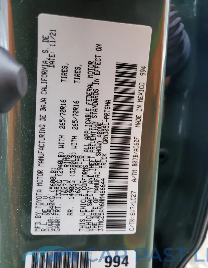 3TMCZ5AN6NM466644# 13