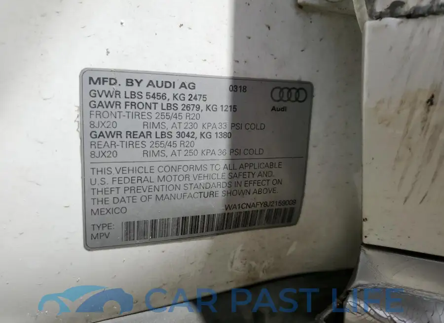 WA1CNAFY8J2159009# 13