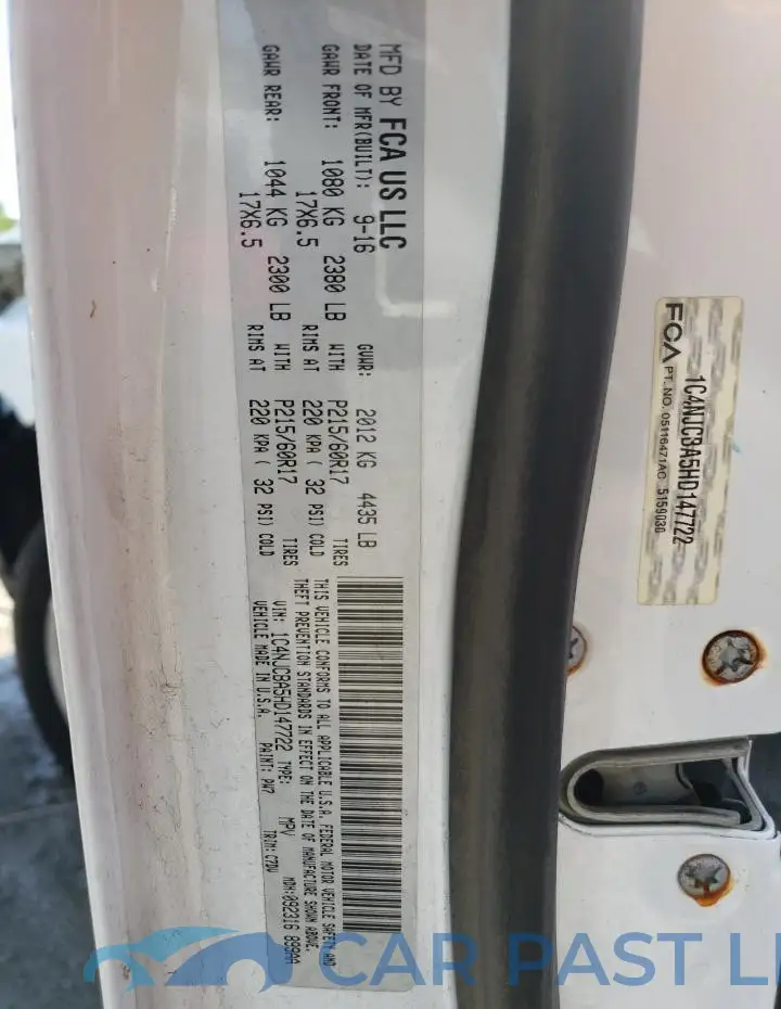 1C4NJCBA5HD147722# 13