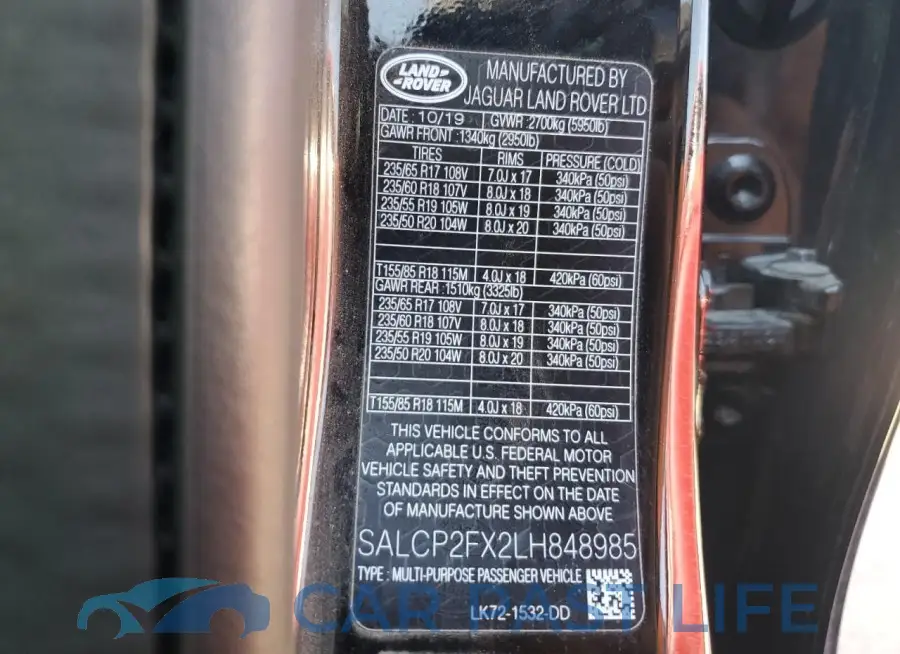 SALCP2FX2LH848985# 13
