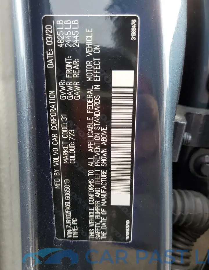 7JR102FK6LG065019# 12