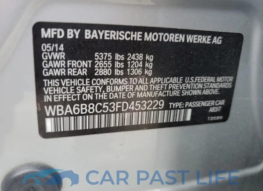 WBA6B8C53FD453229# 13
