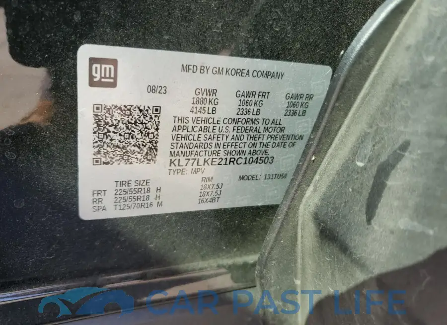 KL77LKE21RC104503# 12