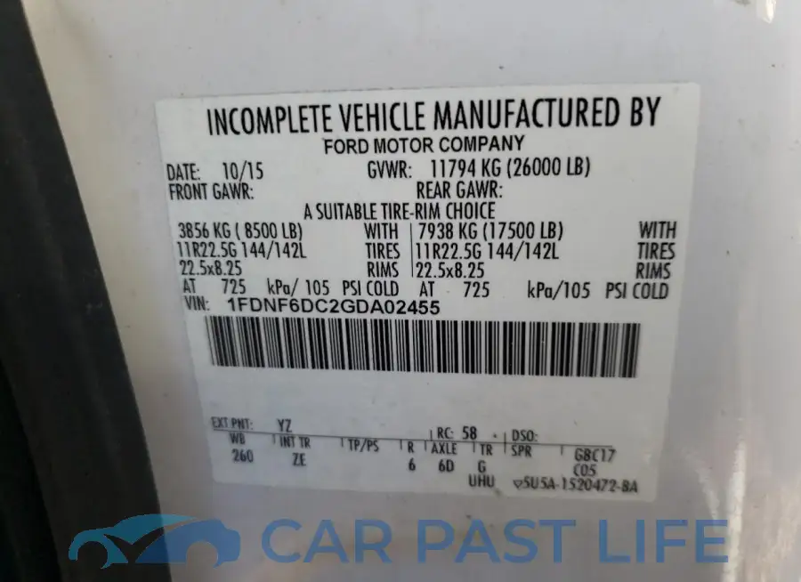 1FDNF6DC2GDA02455# 13