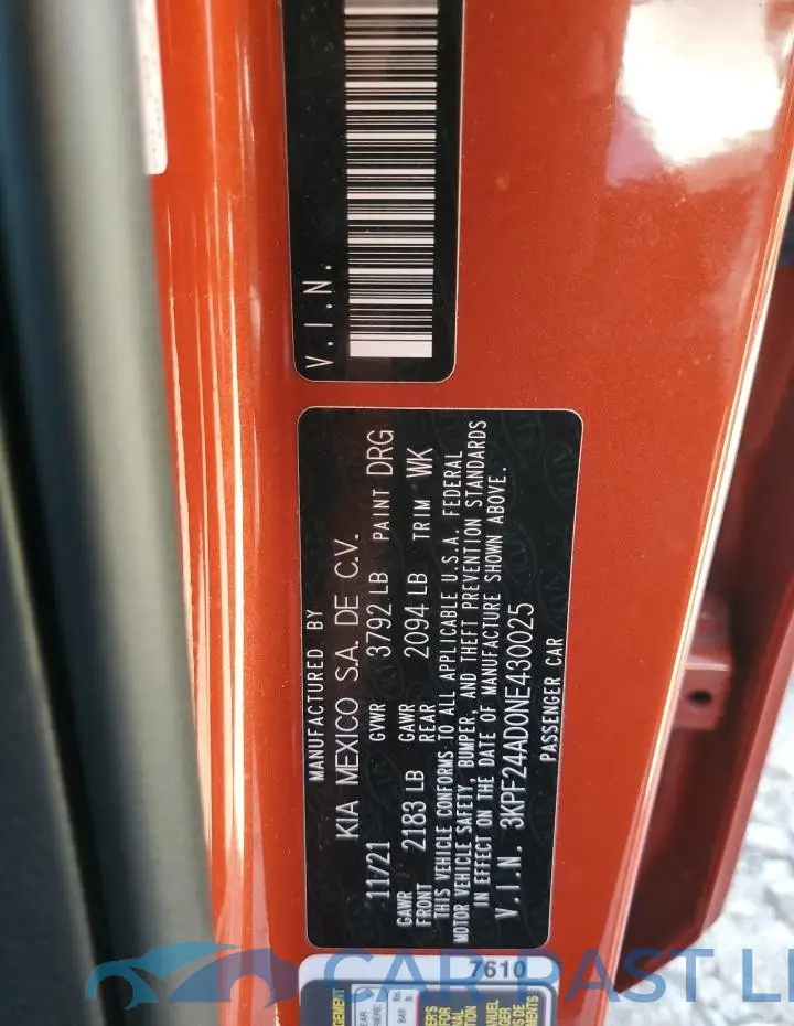 3KPF24AD0NE430025# 13