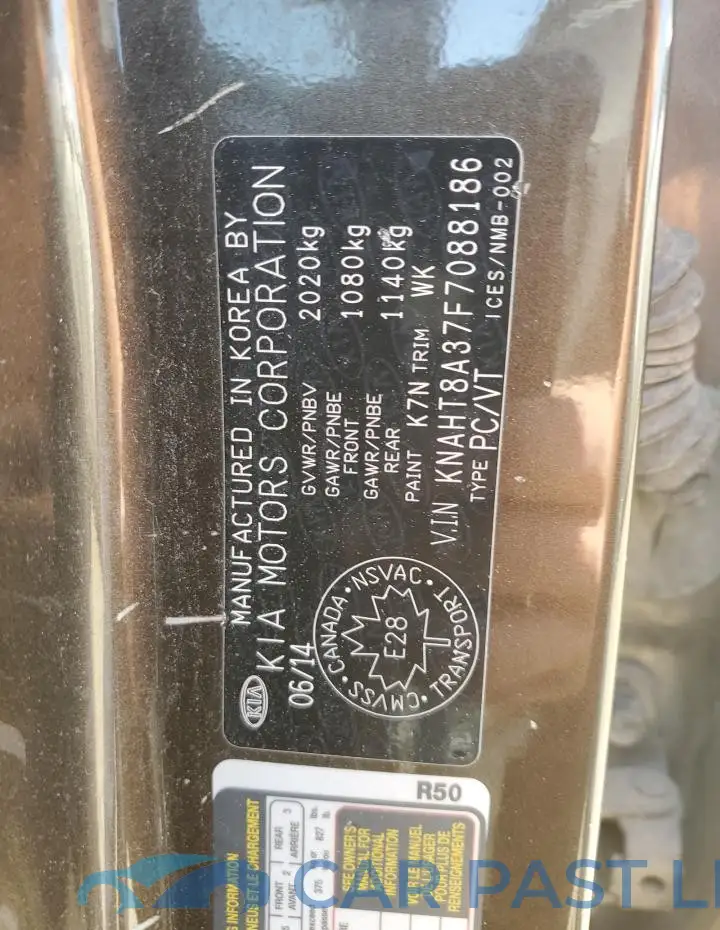 KNAHT8A37F7088186# 13