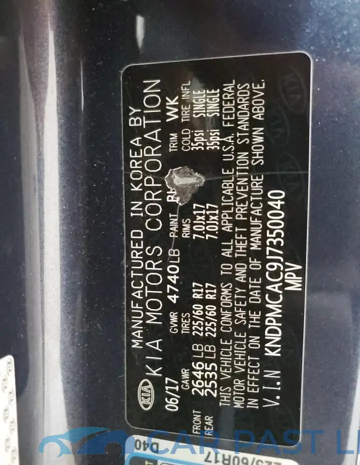 KNDPMCAC9J7350040# 13