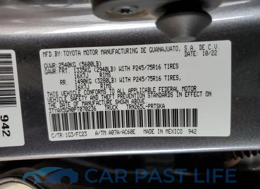 3TYAX5GN0PT070236# 12